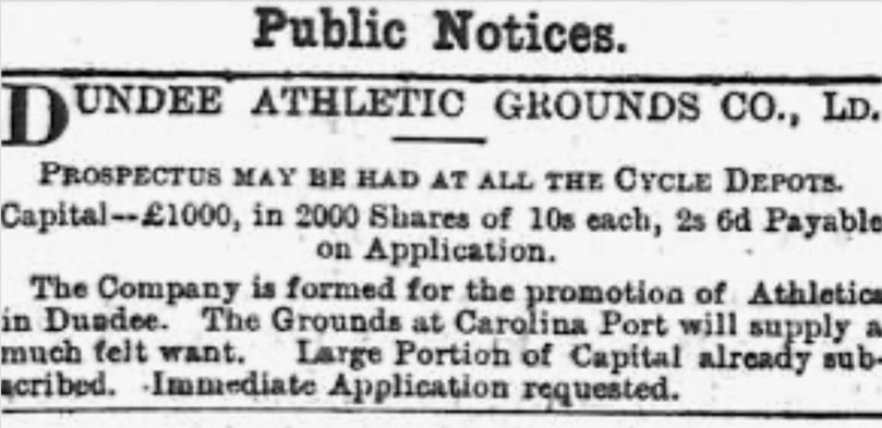 Dundee - Dundee Athletic Grounds : Image credit Wiki Commons